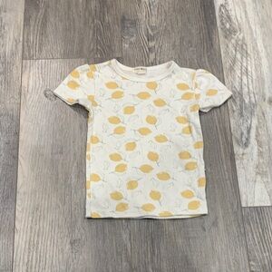 Rabbit + Bear Lemon Print Kids Shirt